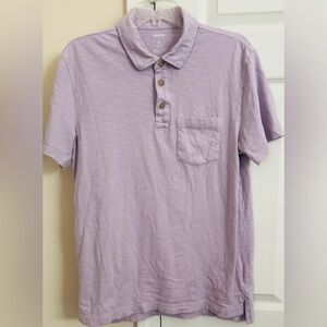 Woman’s‎ Sonoma Solid Light Purple 100% Cotton Short Sleeve Polo Shirt Size M